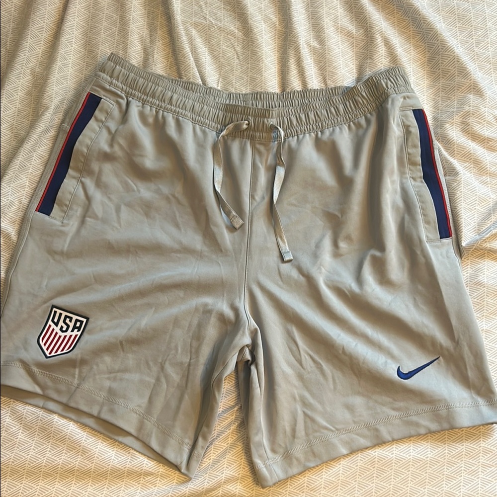 Nike Gray Men's Shorts with USA Logo